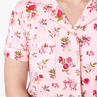 Bows & Blooms Bamboo Women's Pajama Short Set
