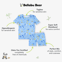 Baby Shark Surf Bamboo Kids Pajama Short Set