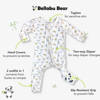 Milk and Cookies Bamboo Convertible Footie