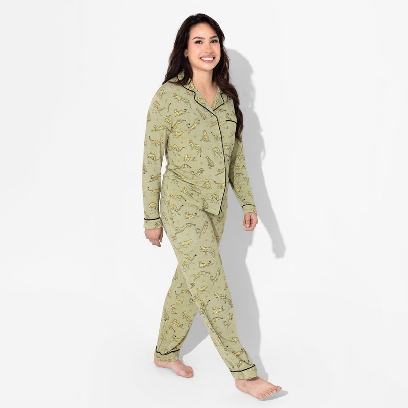Sage & Spots Leopard Bamboo Women's Pajama Set