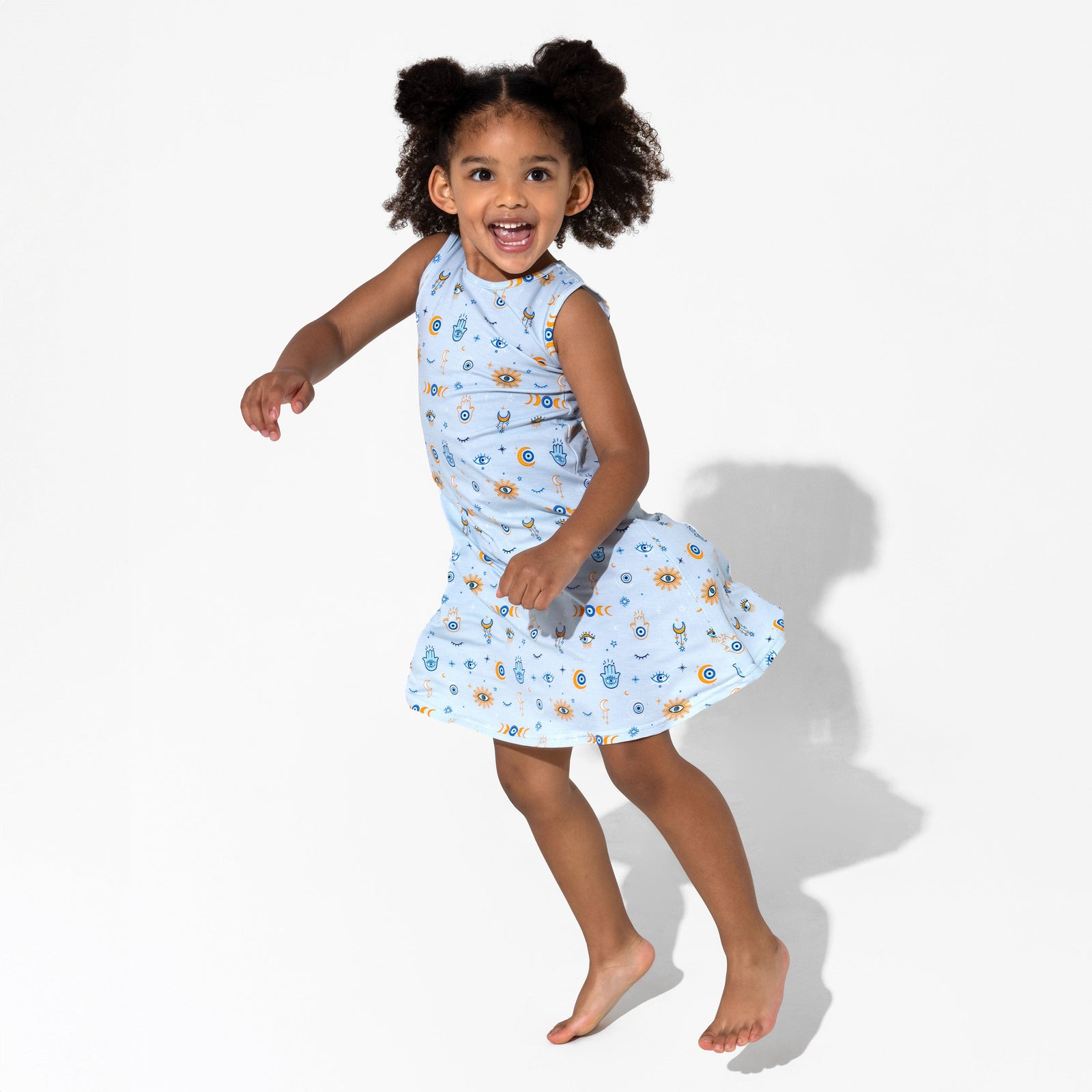 The Eye Blue Bamboo Girls' Sleeveless Dress