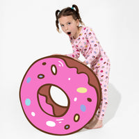 Pink Space Donut Bamboo Kids Pajamas