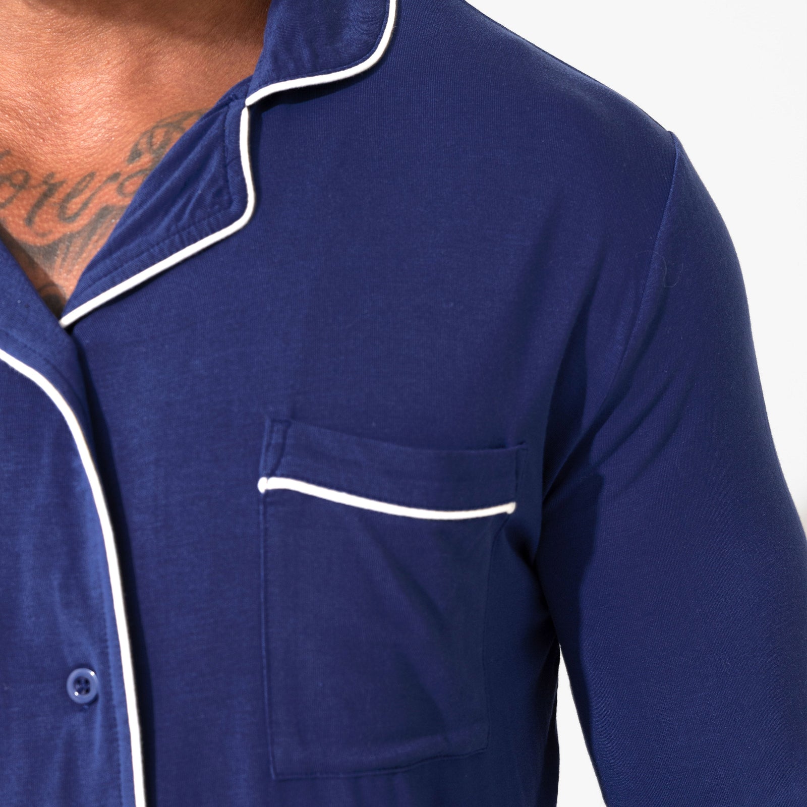 Starry Night Blue Bamboo Men's Pajama Set