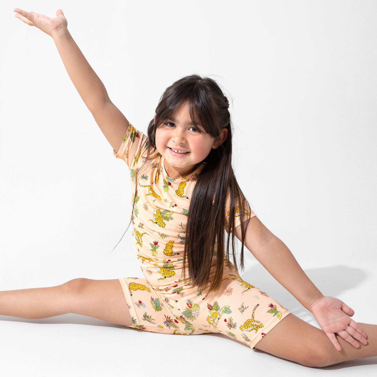 Pounce In Paradise Cheetah Bamboo Kids Pajama Short Set