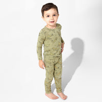 Sage & Spots Leopard Bamboo Kids Pajamas
