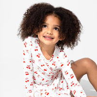 Cherry On Top Bamboo Girls' Long Sleeve Dress