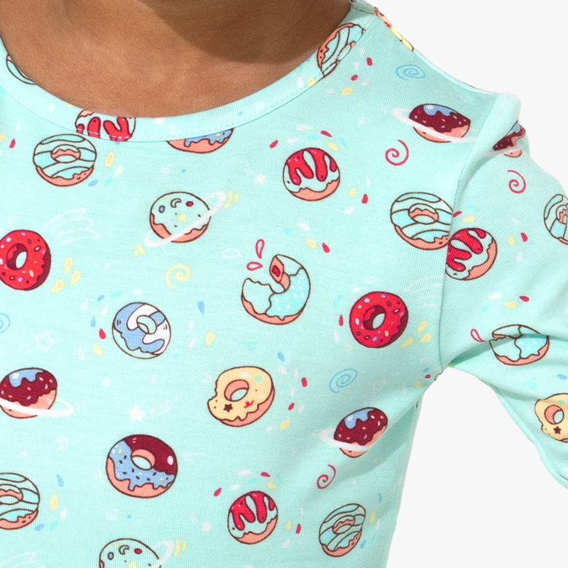 Blue Space Donut Bamboo Kids Pajamas