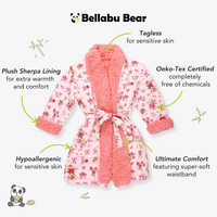 Bows & Blooms Bamboo Kids Sherpa Robe