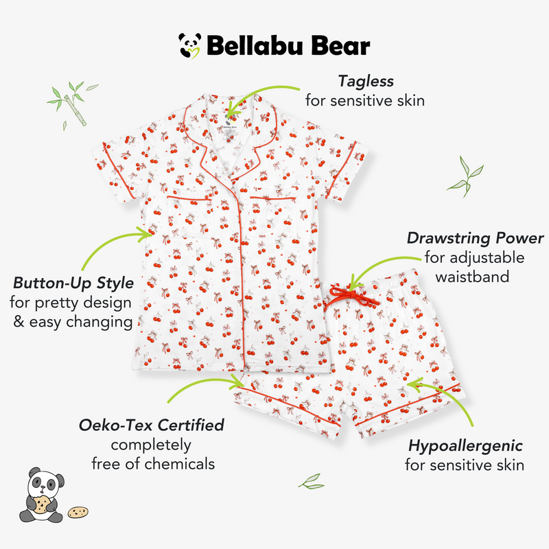 Cherry On Top Bamboo Women's Pajama Short Set