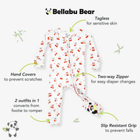 Cherry On Top Bamboo Convertible Footie