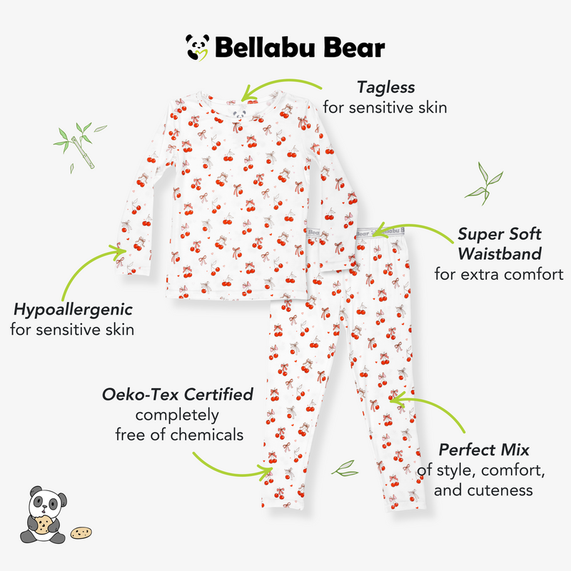 Cherry On Top Bamboo Kids Pajamas