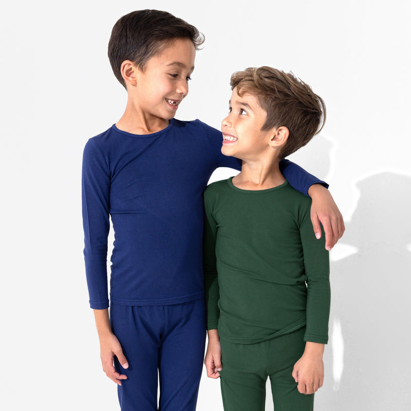 Starry Night Blue Bamboo Kids Pajamas