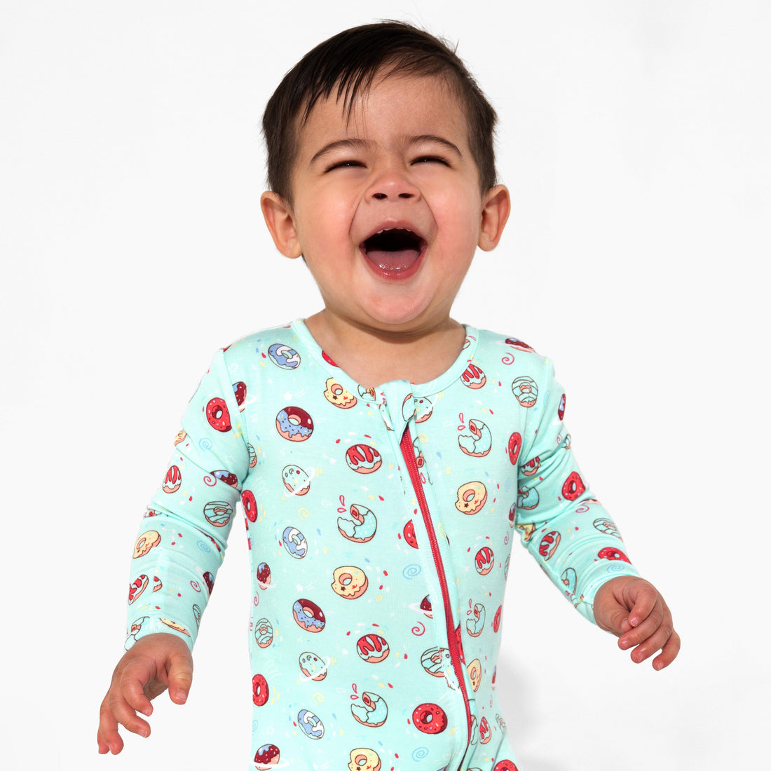 Blue Space Donut Bamboo Convertible Footie