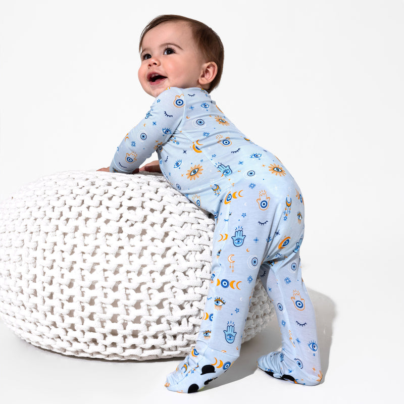 The Eye Blue Bamboo Convertible Footie