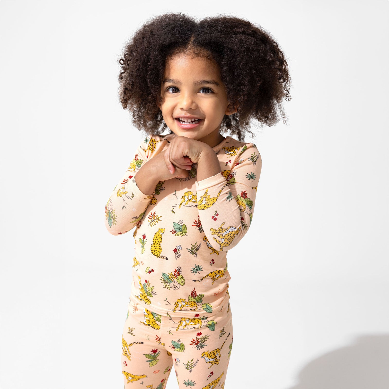 Pounce In Paradise Cheetah Bamboo Kids Pajamas