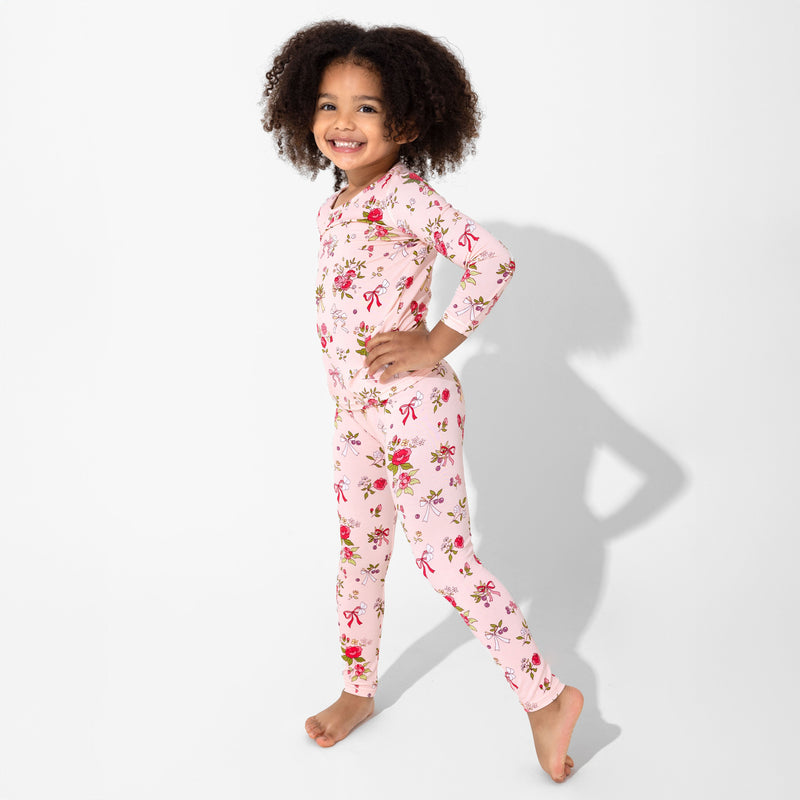 Bows & Blooms Bamboo Kids Pajamas