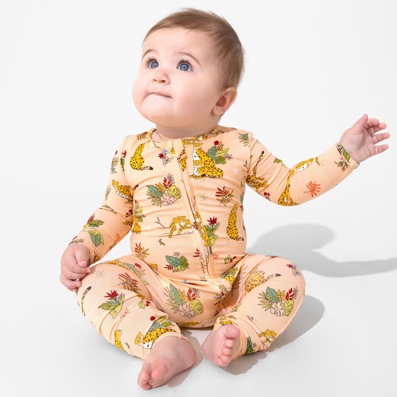 Pounce In Paradise Cheetah Bamboo Convertible Footie