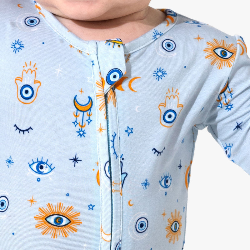 The Eye Blue Bamboo Convertible Footie