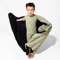 Sage & Spots Leopard Bamboo Sherpa Blanket