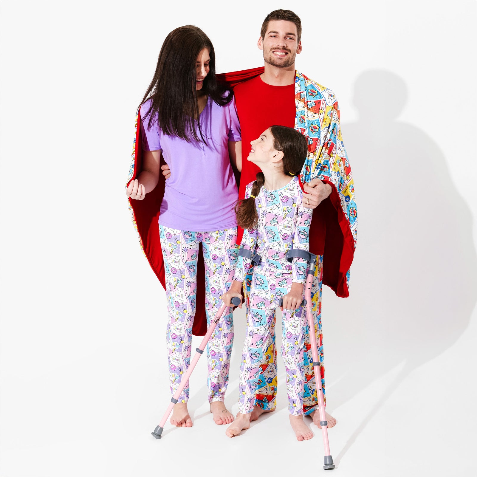 Comic Purple Bamboo Kids Pajamas