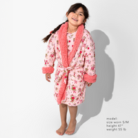 Bows & Blooms Bamboo Kids Sherpa Robe