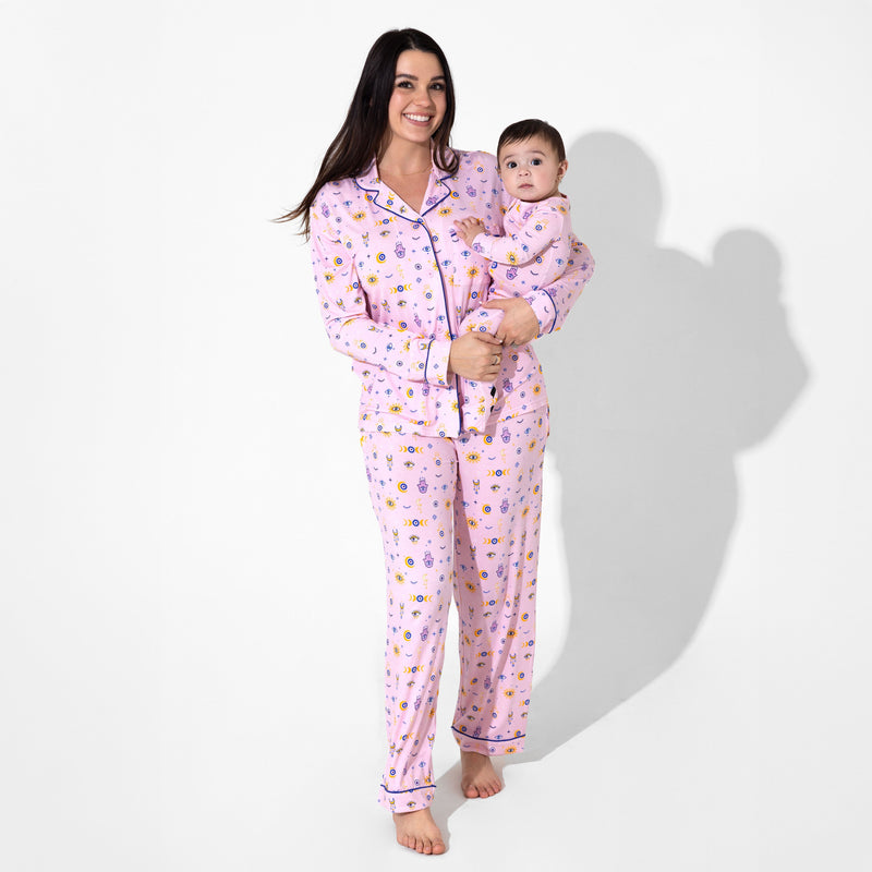 The Eye Pink Bamboo Women's Pajama Set