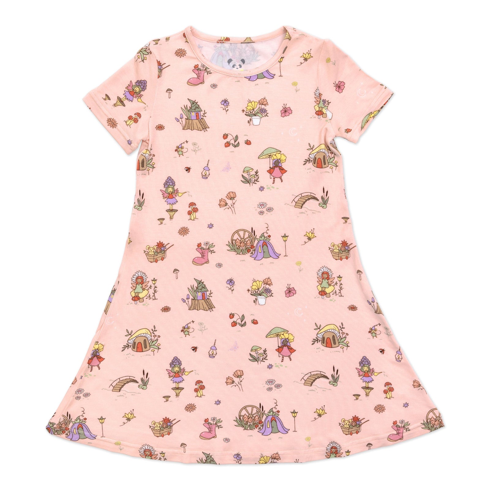 Fairy Garden Bamboo Girls' Short Sleeve Dress