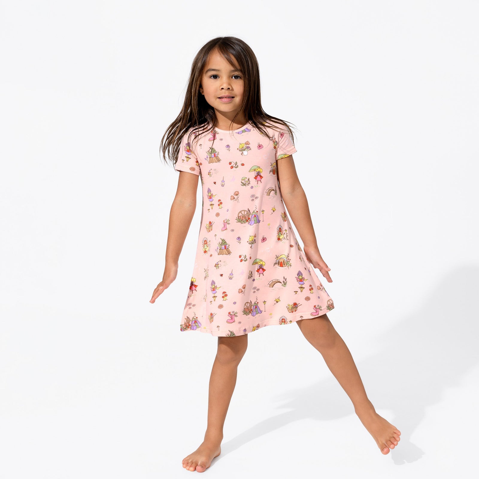Fairy Garden Bamboo Girls' Short Sleeve Dress