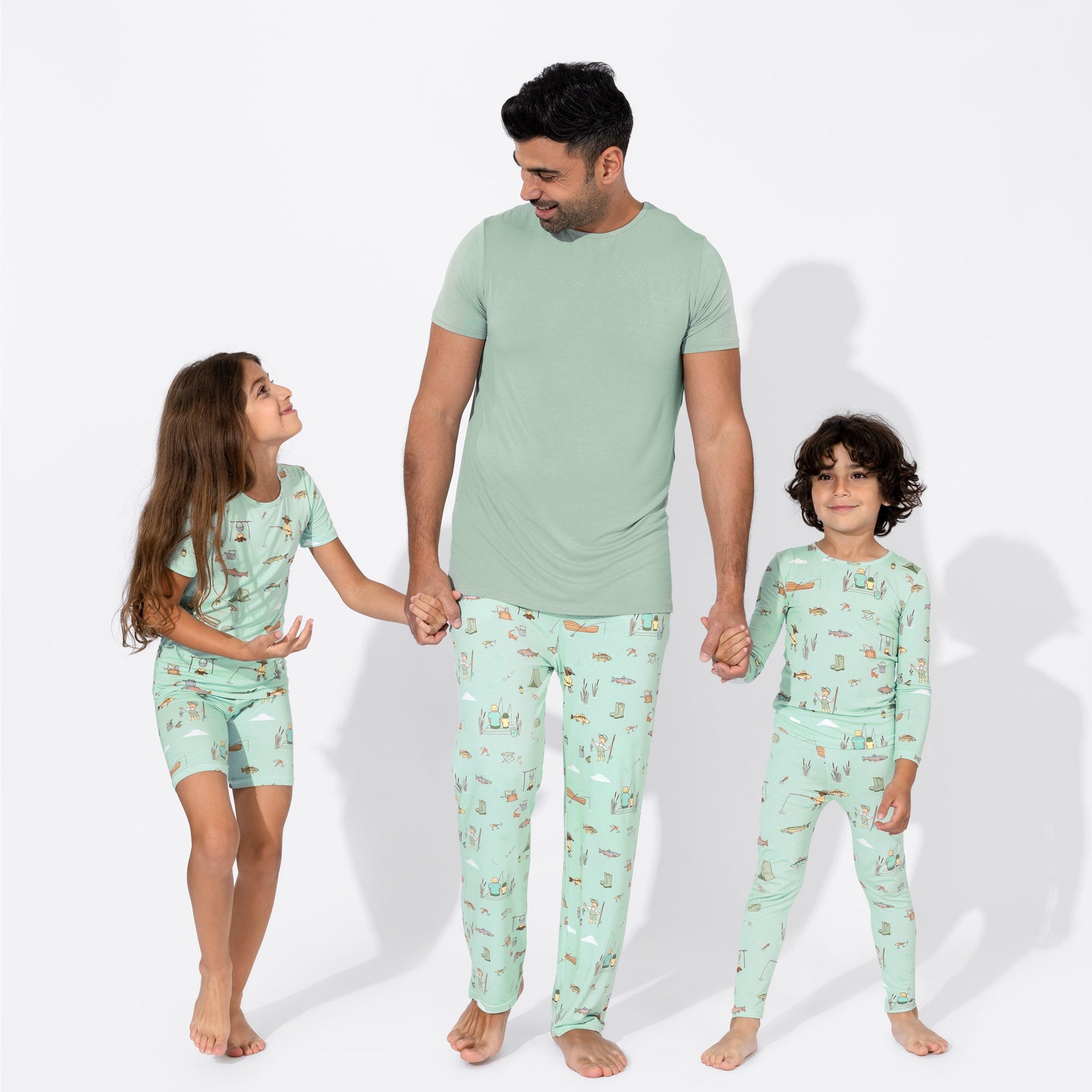 Fishing Bamboo Kids Pajama Short Set