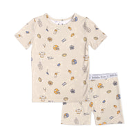 Football Bamboo Kids Pajama Short Set