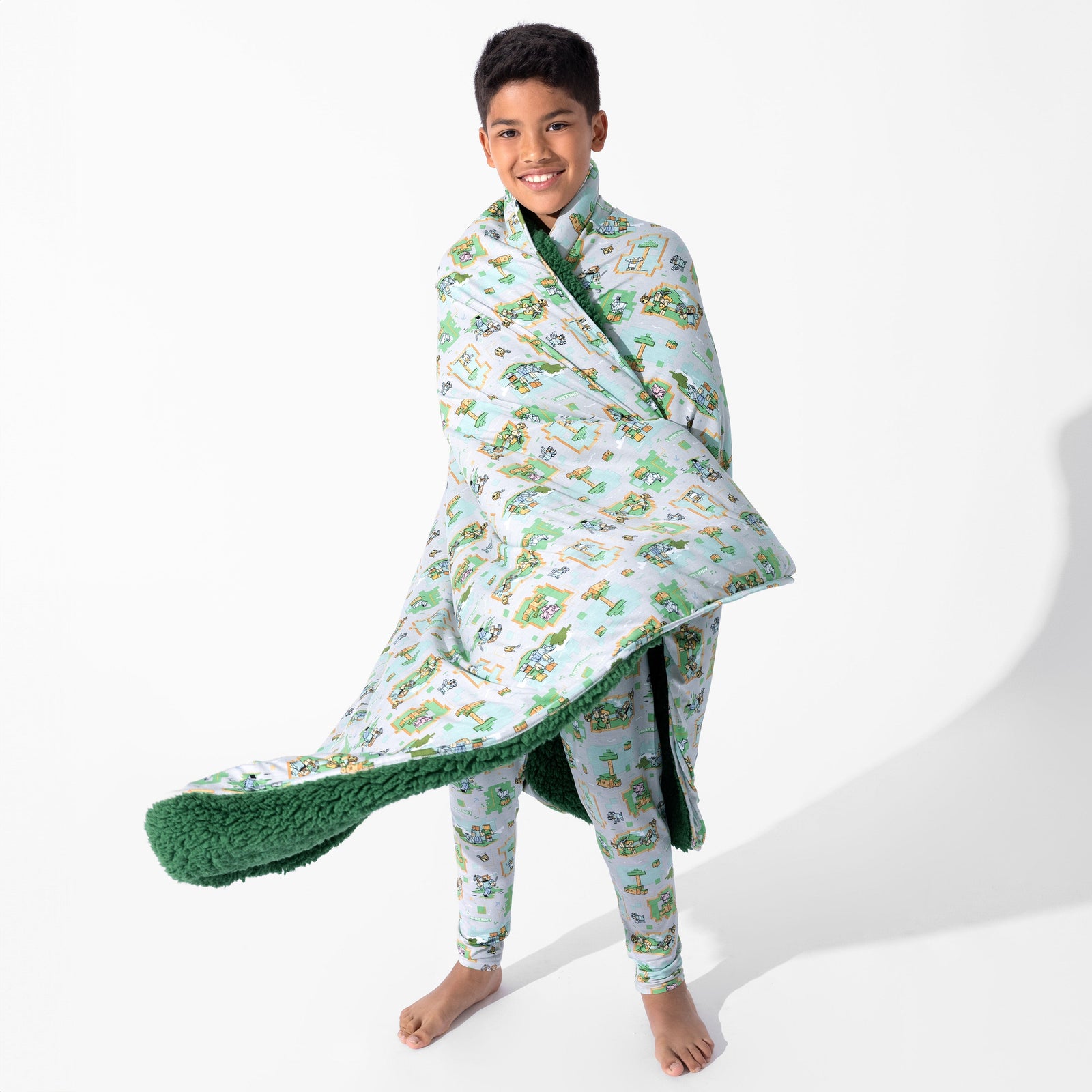 Minecraft Overworld Dreams Bamboo Sherpa Blanket