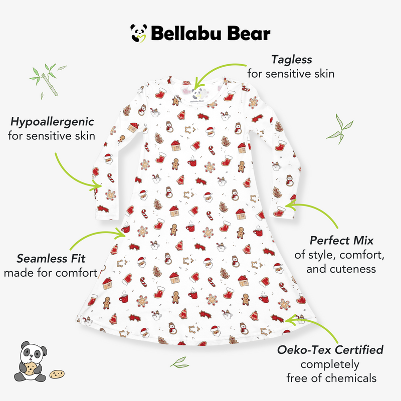 Sugar Cookies Bamboo Girls' Long Sleeve Dress