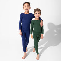 Starry Night Blue Bamboo Kids Pajamas