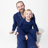 Starry Night Blue Bamboo Kids Pajamas