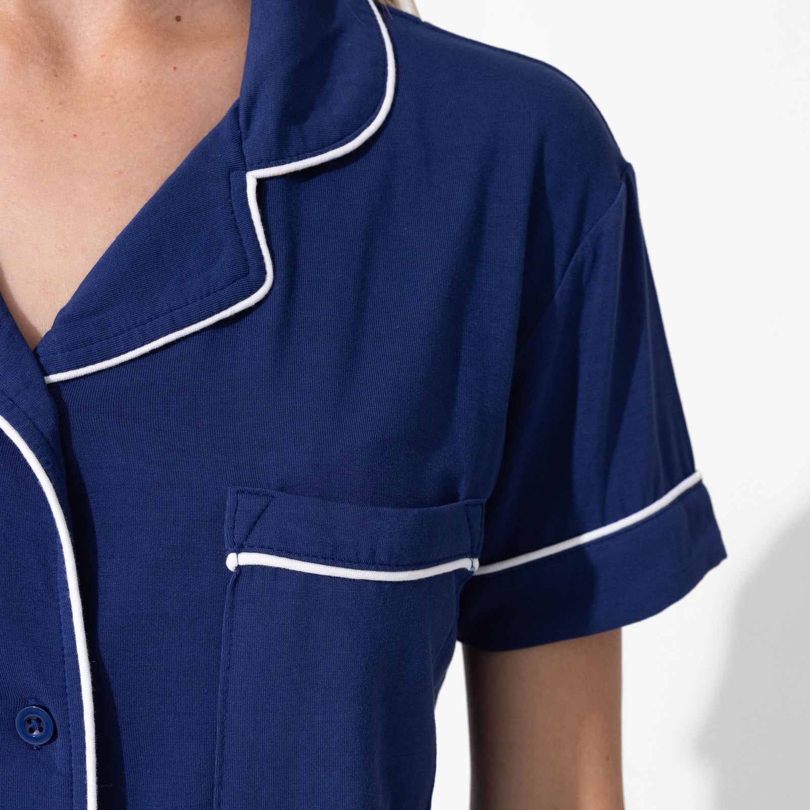 Starry Night Blue Bamboo Women's Pajama Short Set