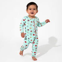 Blue Space Donut Bamboo Convertible Footie