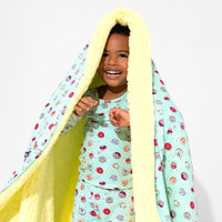 Blue Space Donut Bamboo Kids Pajamas