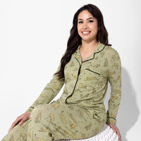 Sage & Spots Leopard Bamboo Women's Pajama Set