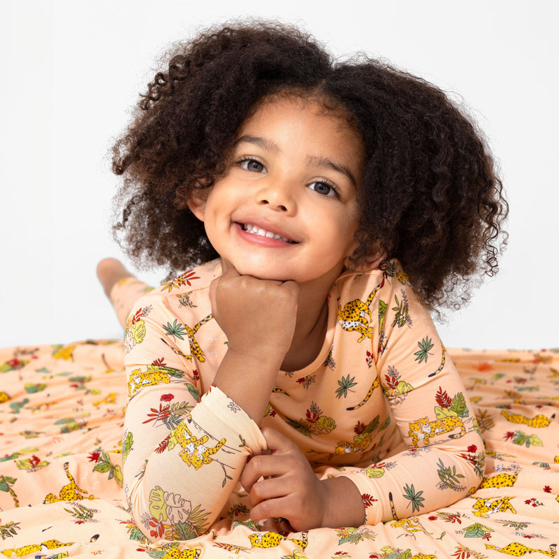 Pounce In Paradise Cheetah Bamboo Kids Pajamas