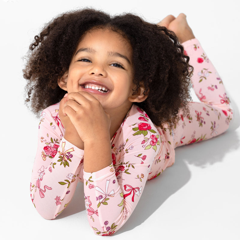 Bows & Blooms Bamboo Kids Pajamas