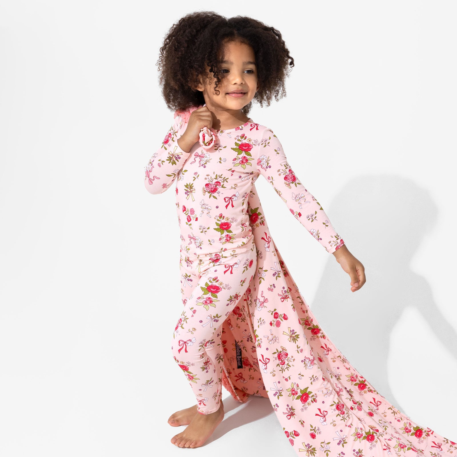 Bows & Blooms Bamboo Sherpa Blanket