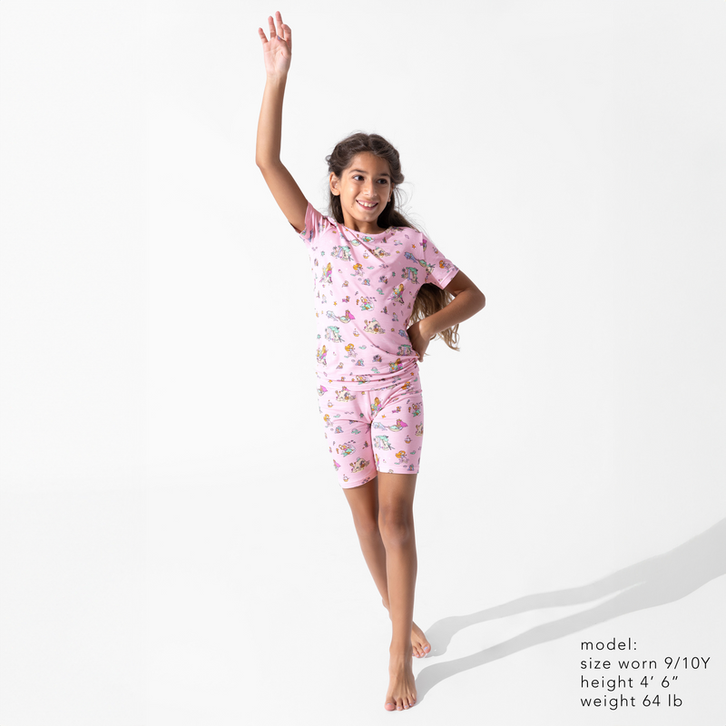 Mermaid Lagoon Bamboo Kids Pajama Short Set
