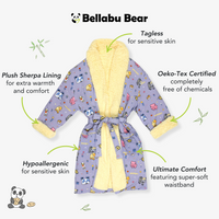 Minecraft Pixel Pals Bamboo Kids Sherpa Robe