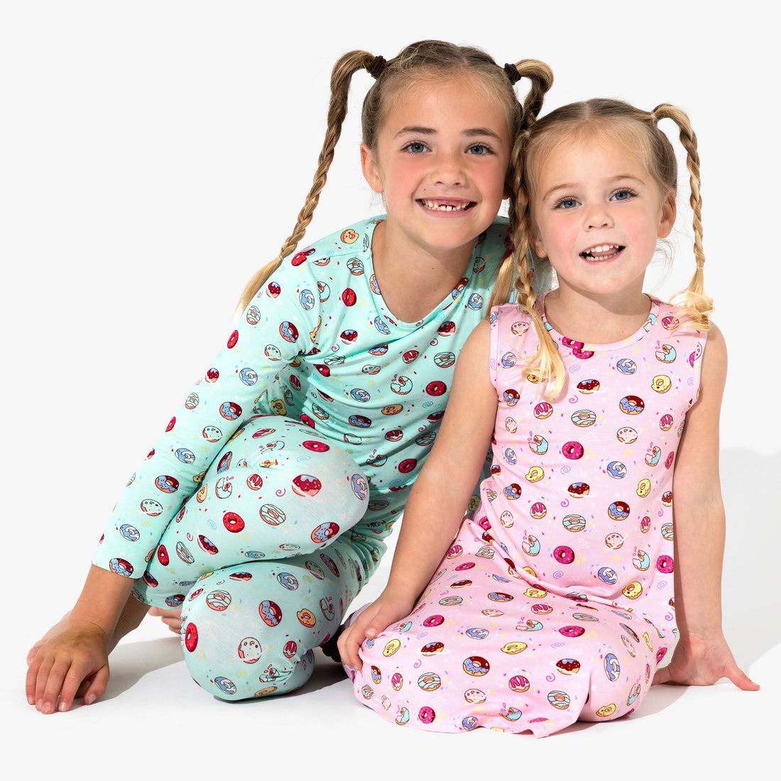 Blue Space Donut Bamboo Kids Pajamas