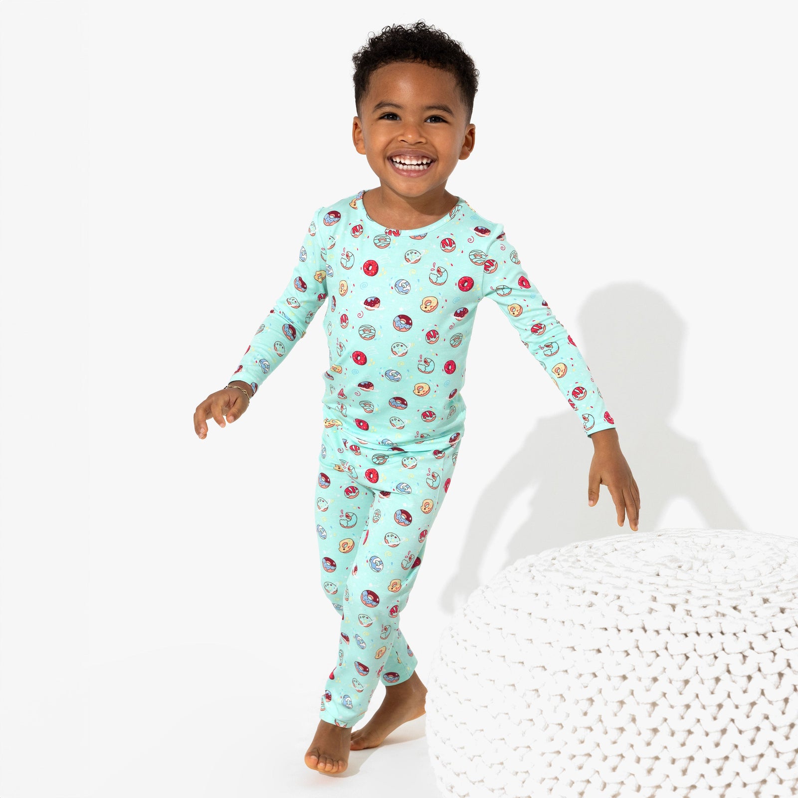 Blue Space Donut Bamboo Kids Pajamas