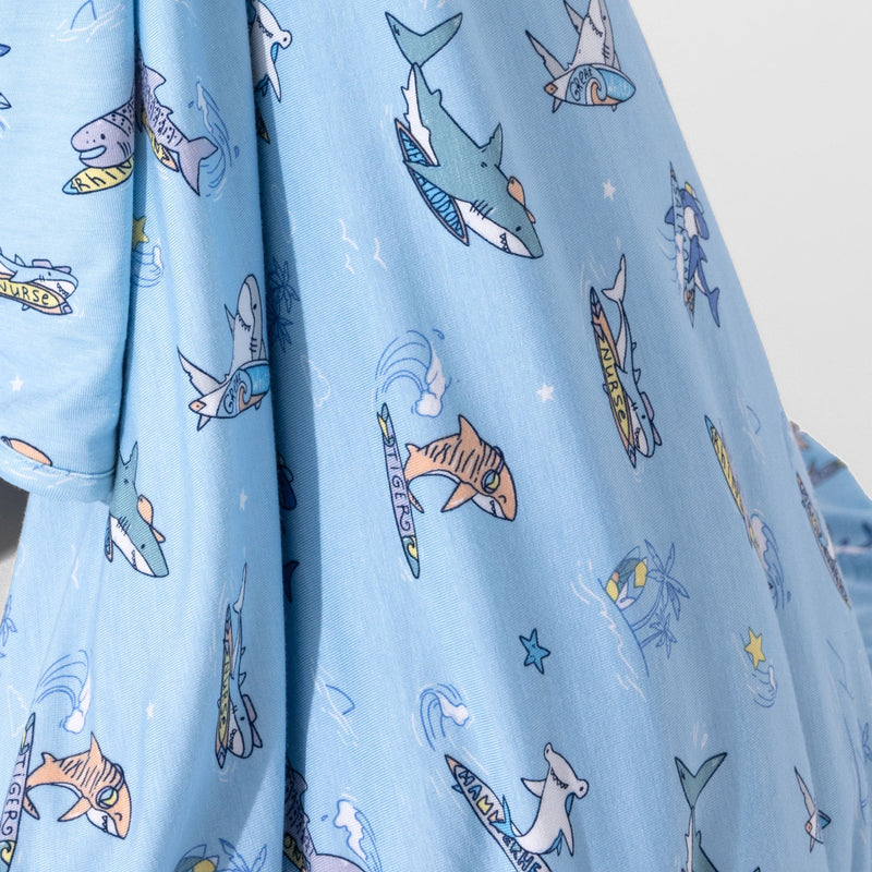 Shark School Bamboo Blanket