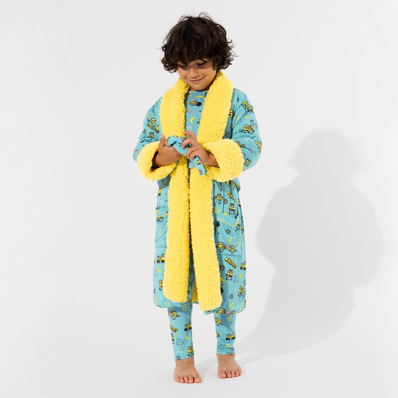 Minions Bello Banana Bamboo Kids Sherpa Robe