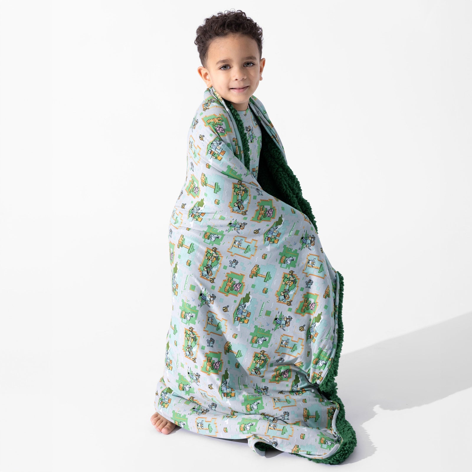 Minecraft Overworld Dreams Bamboo Sherpa Blanket