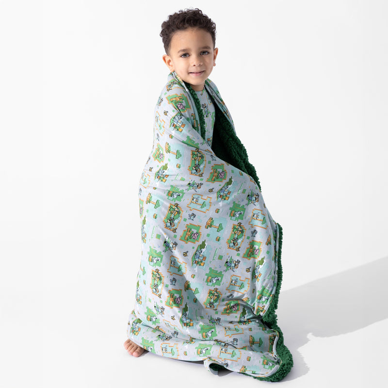 Minecraft Overworld Dreams Bamboo Sherpa Blanket