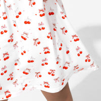 Cherry On Top Bamboo Girls' Long Sleeve Dress